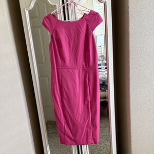 Banana Republic Hot Pink Midi Sheath Dress